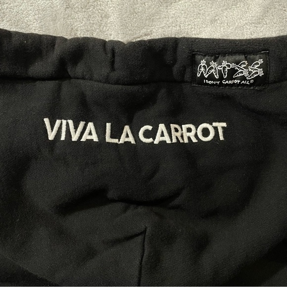 Meters/Bonwe Melting Sadness MTEE Black “Viva La Carrot” Graphic Hoodie Size M - Picture 6 of 9